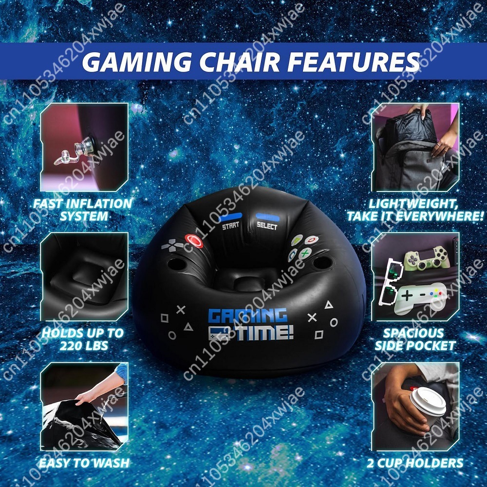 Office Furniture Home - Inflatable Gaming Chair with Cup Holder