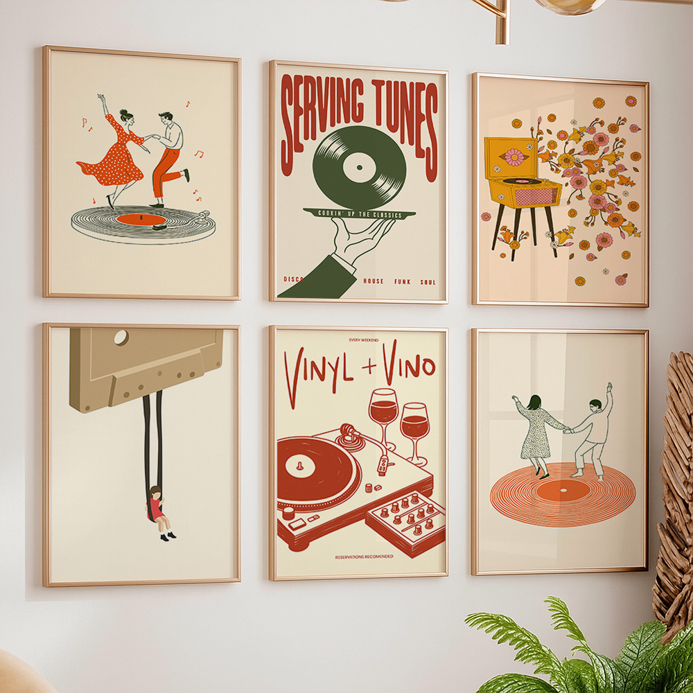 Office Furniture Home - 1pc Vintage Music Canvas Poster Unframed