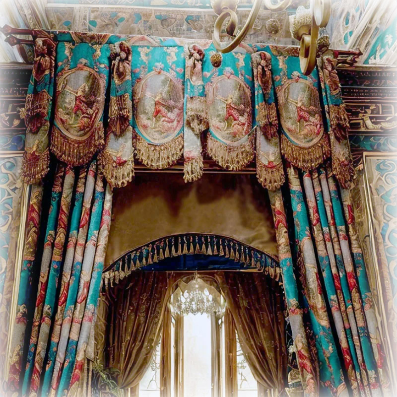 Office Furniture Green Bay - Living room drape with Valance Green