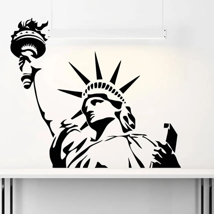 Office Furniture Usa - USA Statue of Liberty Wall Sticker