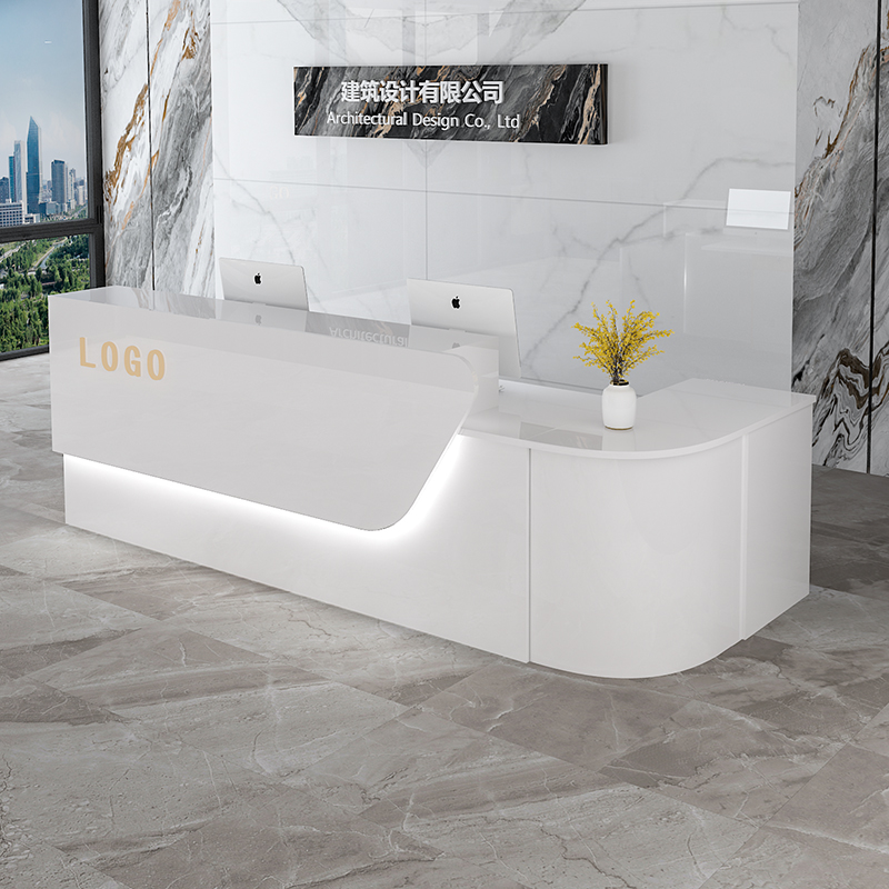 Office Furniture Usa - Storage Luxury Reception Desk Senior Modern