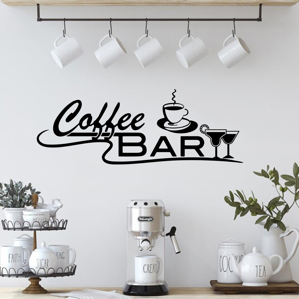 Office Furniture Usa - Coffee Bar Shop Window Wall Sticker