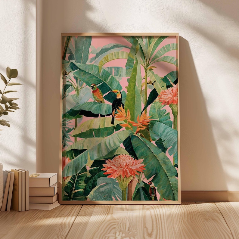 1pc Retro Tropical Canvas Post - Office Furniture Home ulasan dan harga