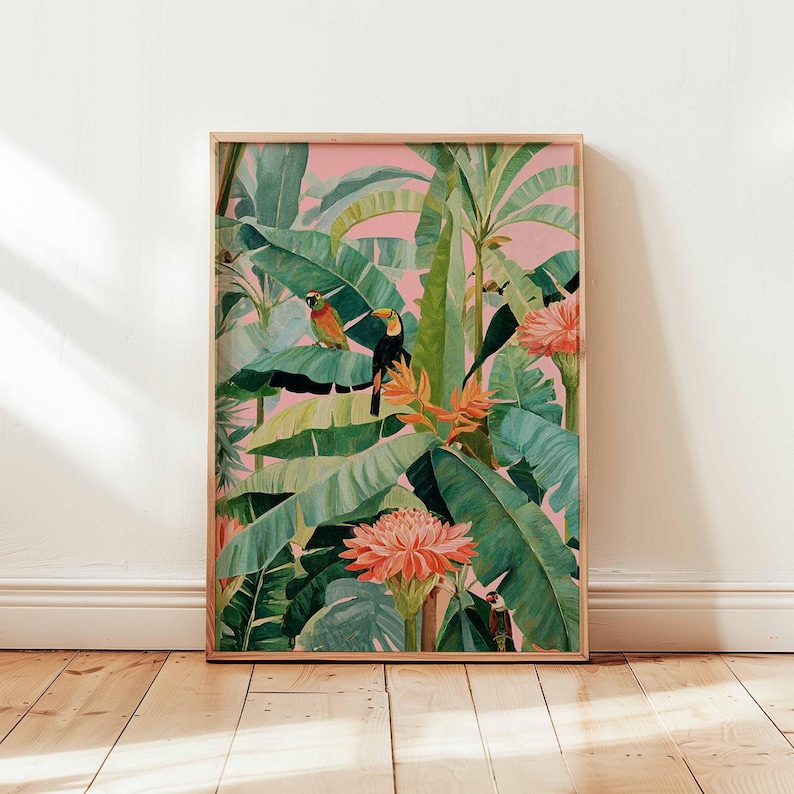 1pc Retro Tropical Canvas Post - Office Furniture Home ulasan dan harga