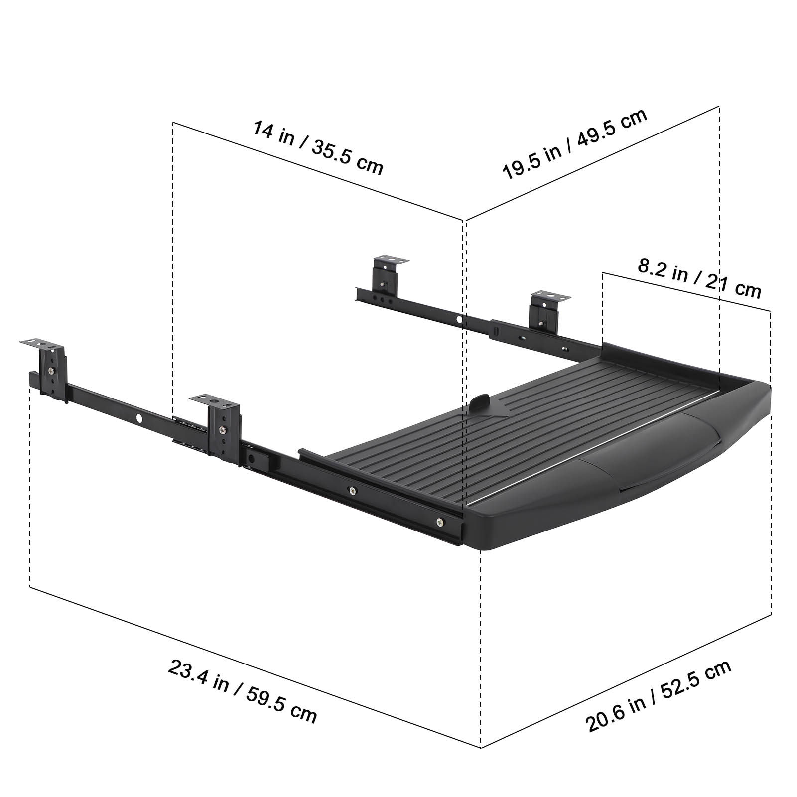 Slide Out Keyboard Tray Under  - Keyboard Drawer Under ulasan dan harga