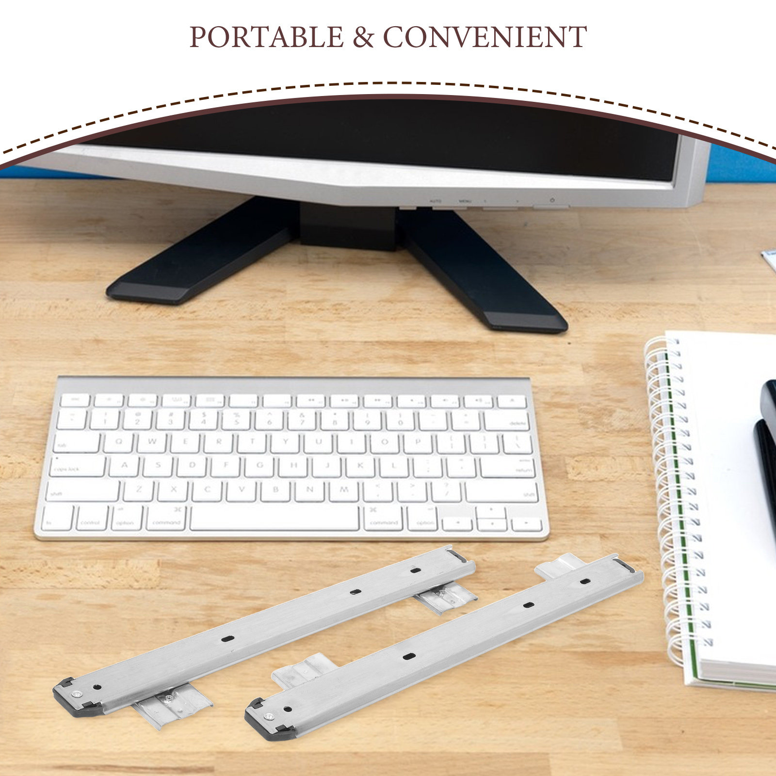 2Pcs Ball Bearing Keyboard Dra - Keyboard Drawer Under ulasan dan harga