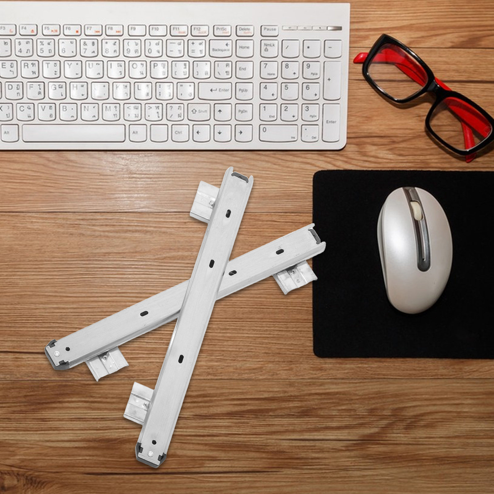 2Pcs Ball Bearing Keyboard Dra - Keyboard Drawer Under ulasan dan harga