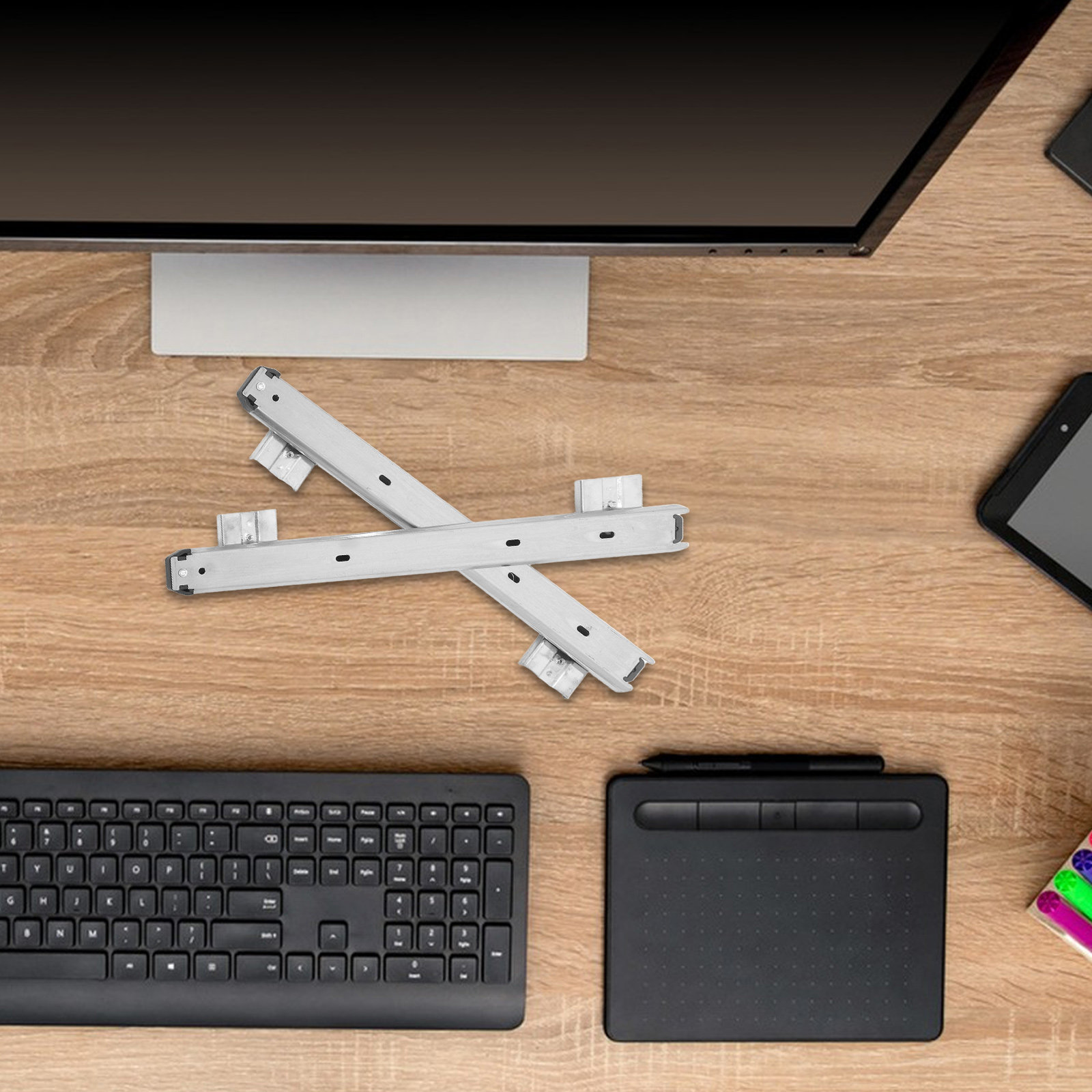 2Pcs Ball Bearing Keyboard Dra - Keyboard Drawer Under ulasan dan harga