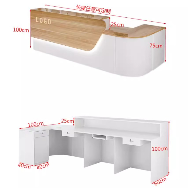 Storage Luxury Reception Desk  - Office Furniture Usa ulasan dan harga