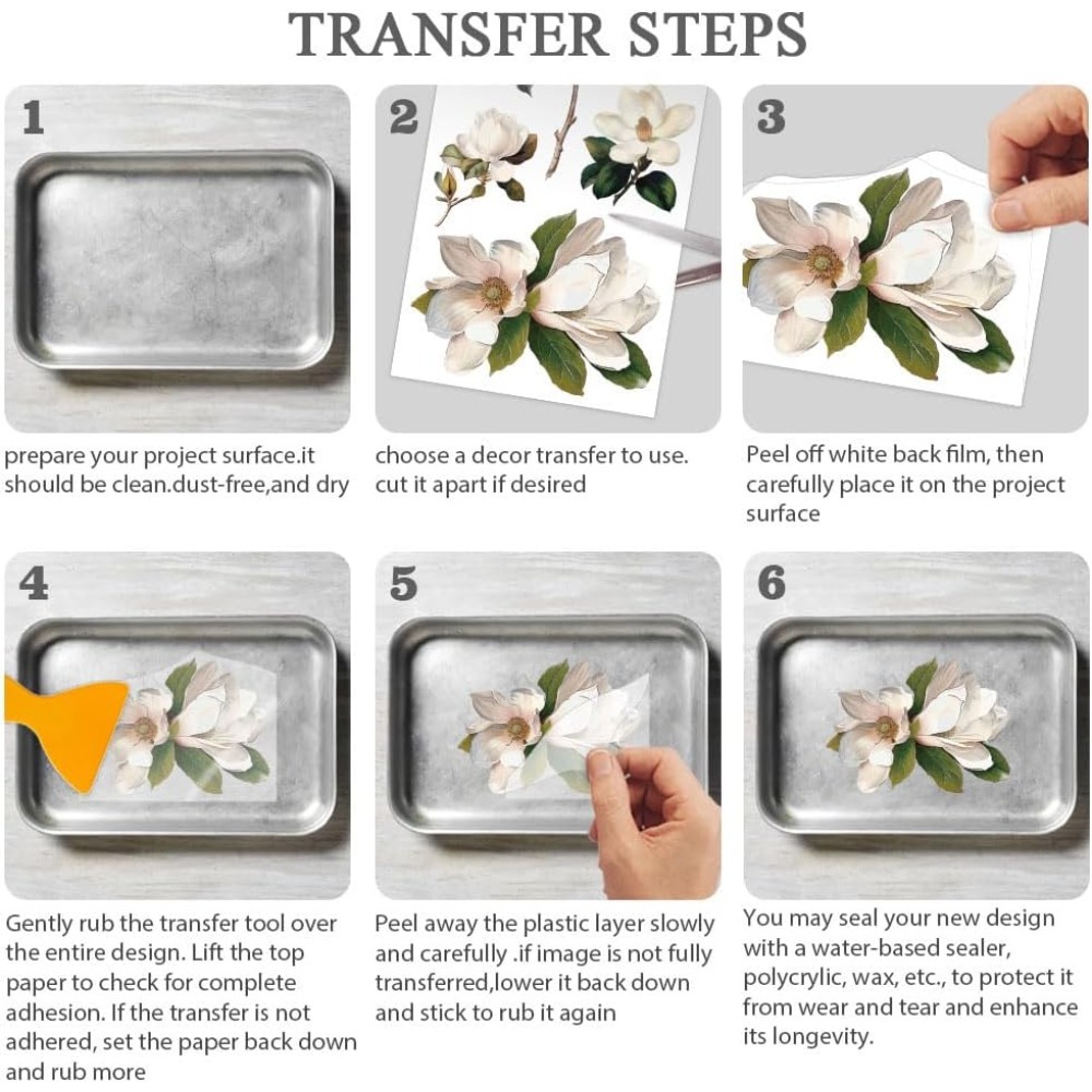 3pcs/Set Rose Rub on Transfers - Office Furniture Solutions ulasan dan harga