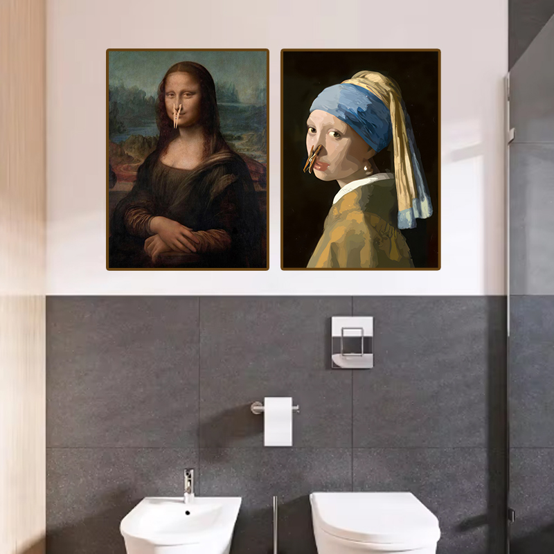 1pc Funny Abstract Bathroom To - Office Furniture Home ulasan dan harga