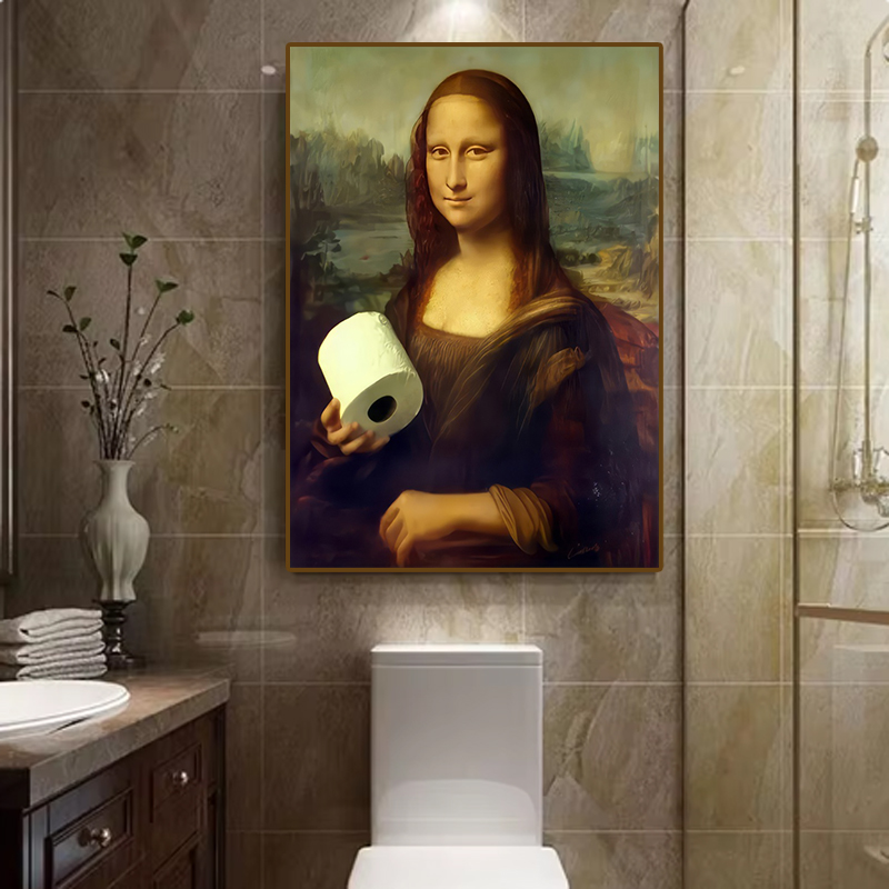 1pc Funny Abstract Bathroom To - Office Furniture Home ulasan dan harga