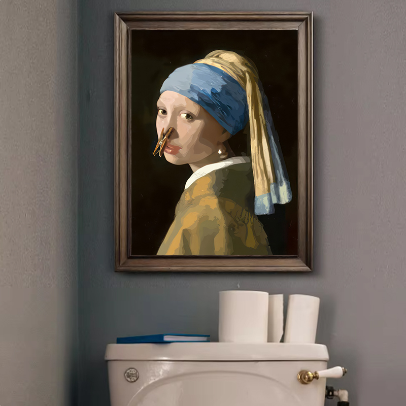1pc Funny Abstract Bathroom To - Office Furniture Home ulasan dan harga