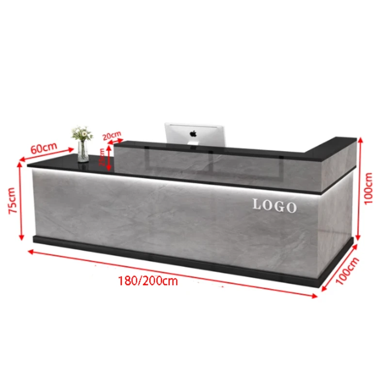 Storage Luxury Reception Desk  - Office Furniture Usa ulasan dan harga